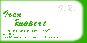 iren ruppert business card